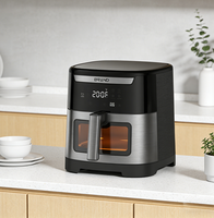 Friteuse à air 6,5 L avec fenêtre de visualisation, prix usine, commande numérique, service OEM, pour usage domestique, camping-car, extérieur et hôtelier