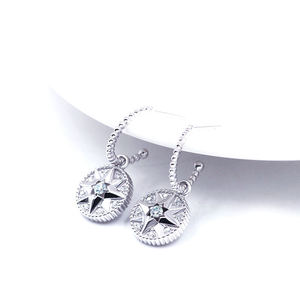 Boucles d'oreilles pendantes octogonales en moissanite, style classique et élégant, plaquées or 18 carats, en argent sterling, Tianyu Gems - Product Image 2