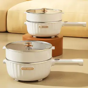 Factory OEM ODM Multipurpose 4L Electric Cooking Pot Electric Steamer Pot Multifunctional Mini Cooking Pot With Steamer