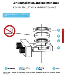 Nouvelle lentille de protection laser en verre de quartz de silice fondue de haute qualité 30x5mm 21.5x2 1064nm pour têtes et tubes de découpe laser CO2 - Product Image 5