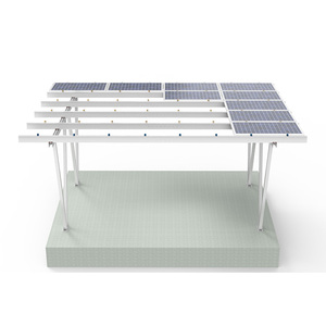 Canopée <span class=keywords><strong>solaire</strong></span> pour parc automobile, <span class=keywords><strong>3</strong></span> panneaux en acier au carbone, avec cadre en aluminium, livraison gratuite - Product Image 2