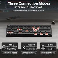 OEM ODM Node75 Wireless Mechanical Keyboard 75 HotSwap Custom Low Profile Keyboard 84 Keys Ergonomic Keyboard for Mac and Window