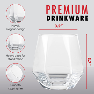 Copas de Vino sin Tallo de 12 oz al por Mayor, Copas para Beber Champán, Vasos para Whisky - Product Image 3