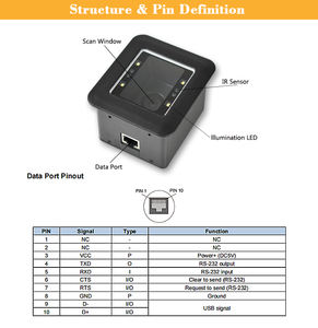 Escáner de Códigos de Barras y Códigos <span class=keywords><strong>QR</strong></span> USB RS232 para Pagos <span class=keywords><strong>en</strong></span> Línea Móviles, Tamaño A4, <span class=keywords><strong>en</strong></span> Existencia - Product Image 5