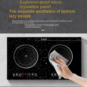 Cuisinière à induction 2200W à double cuisson intégrée 110V 2 brûleurs Table de cuisson à induction pour maison voiture hôtel garage panneau en céramique verre gaz - Product Image 5