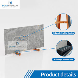 Venta al por mayor de alta calidad Marco de baldosas de cerámica suelo gran losa de construcción mármol granito cuarzo piedra estante de exhibición - Product Image 6