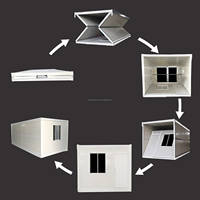 Bureaux de conteneurs à construction rapide Maison de panneau sandwich à cadre en acier portable Nouvelle technologie Bureau de conteneurs