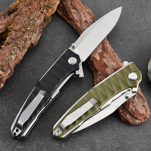 HL Mejor Precio de Fábrica Cuchillo de Bolsillo Táctico Plegable Multifuncional de Grado Industrial Acero D2 Mango G10 para Camping con Apertura por Pulgar - Product Image 5