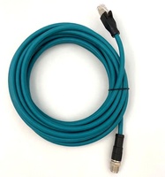 Connecteur personnalisé pour codage X M12, 8 broches RJ45 avec bouclier Cat 6A SFTP 26awg, câble droit en PVC, 1M de long