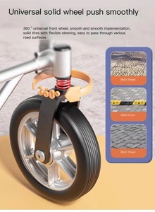 Pieghevole sedia a rotelle in alluminio leggero rotolamento Rollator Walker per adulti anziani anziani con sedile - Product Image 6