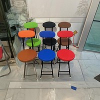 Vente en gros de chaise en acier noir empilable bon marché chaise de prière musulmane pliante tout en métal