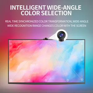 Tira de luces Led RGB de 12V para retroiluminación de TV, iluminación ambiental inteligente de 5050 Led para Alexa y Google Home