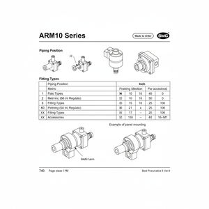 Modèle de régulateur de collecteur compact SMC Pneumatics Régulateur de pression ARM10F1-08G - Product Image 1