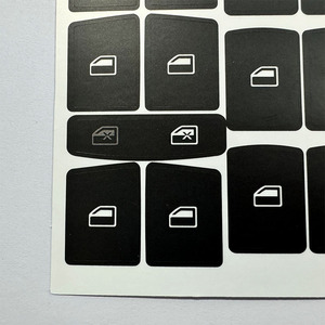 Autocollants de réparation pour boutons de fenêtre Audi A6 A6L Q7, adhésifs en PVC noir, rectangulaires, sécurité - Product Image 2