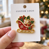 Épinglette de Noël personnalisée en émail rigide, motif couronne, bonhomme de pain d'épices, chapeau de Père Noël, cloche, plaqué or, vente en gros