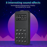 Téléphone changeur de voix k i9 avec carte son USB OTG pour la diffusion de musique en direct ensemble d'écouteurs de carte son externe Portable