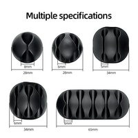 Lot de 10 clips de support organisateur gestionnaire de câbles YT9081 pour voiture appareil ménager téléphone de bureau cordon de charge matière plastique