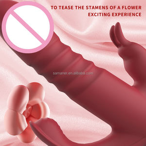 Vibrateur culotte en silicone haute vitesse <span class=keywords><strong>à</strong></span> 12 fréquences <span class=keywords><strong>pour</strong></span> femmes, stimulateur clitoridien et point G, godemiché télescopique type lapin - Product Image 2