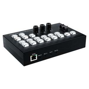 Switcher video con schermo da 7 pollici, 4 canali <span class=keywords><strong>HD</strong></span>, mixer per streaming live, switcher per studio virtuale, green screen, tutto in uno. - Product Image 4
