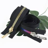 DAWEI Fermeture éclair à glissière ouverte en résine de haute qualité avec curseur autobloquant pour vestes d'uniformes scolaires et vêtements de travail