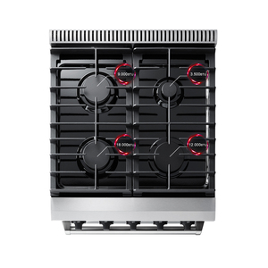 Cuisinière à gaz naturel autoportante 24 pouces 4 brûleurs avec four pour le ménage - Product Image 3