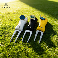 Tees de golf personnalisés de bonne qualité, fabricants de fourches de pitch, fourche verte créative personnalisée pour le golf