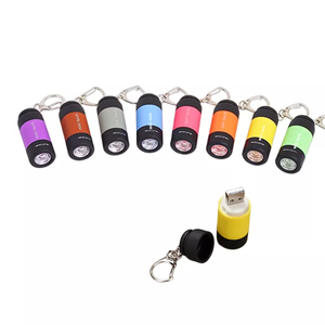 Hot Selling Mini LED Rechargeable Flashlight Portable Keychain Lamp for Gift Promotion