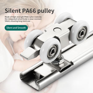 <span class=keywords><strong>Rail</strong></span> coulissant latéral en acier inoxydable pour armoire de cuisine, poulie coulissante à fente, <span class=keywords><strong>rail</strong></span> de porte droit libre - Product Image 3