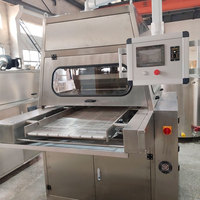 Tunnel de refroidissement et d'enrobage automatique en acier inoxydable pour petits aliments, machine à enrober les biscuits, les dattes, les barres chocolatées et les bonbons