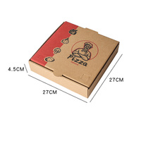 Vente en gros emballage alimentaire boîte à pizza 12 pouces 10 pouces conception personnalisée boîte à aliments en papier ondulé boîte à Pizza marron avec logo
