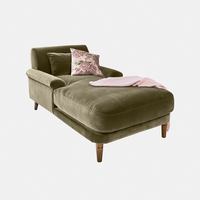 Chaise longue moderne de luxe en velours, fauteuil inclinable confortable pour la maison, l'hôtel, le salon