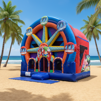 Location de châteaux gonflables sur le thème de la fête foraine, grande roue gonflable commerciale pour enfants et adultes