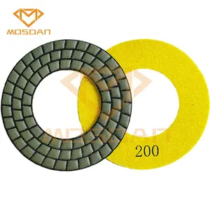Almohadillas de pulido flexibles de unión de resina de anillo seco de 5 pulgadas y 125mm para terrazo de granito de mármol