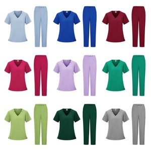 Hospital Scrub Uniforms Split Set Polyester Woven For Medical Dental Beauty Clinics And Hospitals S XXL - Product Image 1