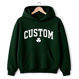 Sweat-shirt à capuche rose en polyester imprimé sérigraphié sur mesure, unisexe, coupe oversize, avec poche en polaire et motif lettres, doux, 350g, décontracté, automne - Product Image 4