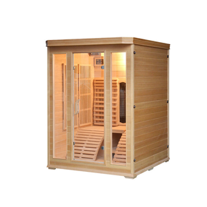 Sauna de Infrarrojos Lejanos para 2 Personas, de Madera de Hemlock Canadiense, con Placas de Carbono para Calefacción, Cabina Interior para Relajación - Product Image 1