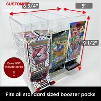Distributeur d'emballages de cartes en acrylique personnalisé à 6 emplacements, boîte de présentation de cartes de jeu de commerce 151 cartes TCG