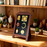 Tableau noir magnétique de bureau en bois massif 45x23cm pour usage domestique et commercial, aimant de réfrigérateur, cosmétiques