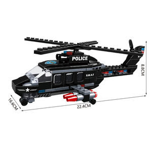 WOMA TOYS C0564 <span class=keywords><strong>Vente</strong></span> chaude en usine Cadeaux Premium Blocs de construction de scène d'hélicoptère armé SWAT Jouet Juguete Barato - Product Image 2