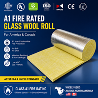 Laine de verre en rouleau à faible conductivité thermique avec revêtement en aluminium pour l'Amérique du Nord, R13, 3,5 pouces, pour la réduction du bruit thermique des bâtiments métalliques