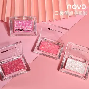 Novo Pocket Focus Kleine Oogschaduw Enkele Kleur Voeren Kleurrijke Dazzling Eye Make-Up Glitter Shimmer Glanzend Starry Oogschaduw