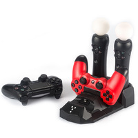 4 en 1 PS4 Controller PS MOVE VR Fast Charging Dock Station pour PS4 Dual Charger Stand For PS4 Slim Pro