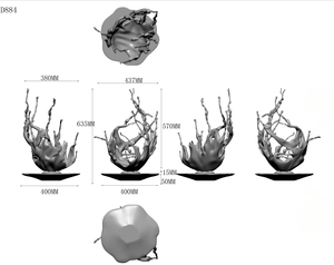 JingYue Grandes sculptures cinétiques imprimées en <span class=keywords><strong>3D</strong></span> personnalisées <span class=keywords><strong>Plan</strong></span> d'art abstrait <span class=keywords><strong>de</strong></span> statues célèbres en résine durable - Product Image 6