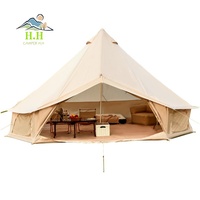 Tente de glamping en toile de coton ignifuge imperméable pour le camping en plein air 3M