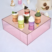 Échantillon gratuit, boîte à gâteaux en acrylique transparent PMMA moderne et écologique pour la cuisine, le magasin, les cadeaux