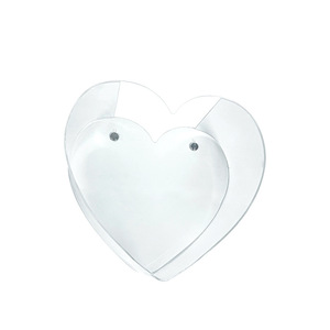 Yun Zhuo Acrylic Wall Mounted Display <b>Box</b> 31.5x14.5x30 Cm Heart Shape Storage <b>Shelf</b> For Home Decor - Product Image 2