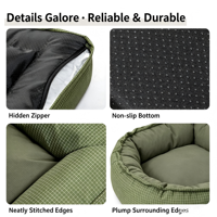 Lit pour animaux de compagnie portable de luxe, tapis de couchage rectangulaire chaud pour l'hiver, imperméable, amovible et durable, doux et confortable
