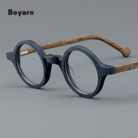 Boyarn Usine En Gros Marque Designer Hommes Rond Acétate Cadre Lunettes Femmes Tortue Petit Optique Myopie Lentilles Lunettes