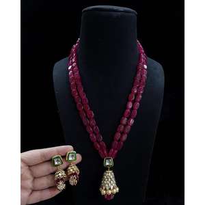 Bijoux longs pour femmes bohèmes indiennes pour fiançailles de fête de mariage et anniversaire tenue quotidienne cadeau de festival en laiton - Product Image 3