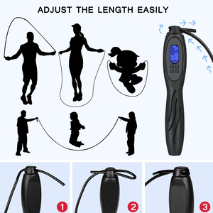 Corde à sauter lumineuse intelligente, équipement d'entraînement physique d'intérieur et d'extérieur, compteur de calories, exercices pour compter la vitesse, 1 pièce - Product Image 3